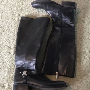 Vince Camuto Black Leather Riding Boots